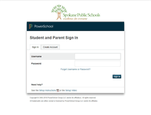 Tablet Screenshot of powerschool.spokaneschools.org